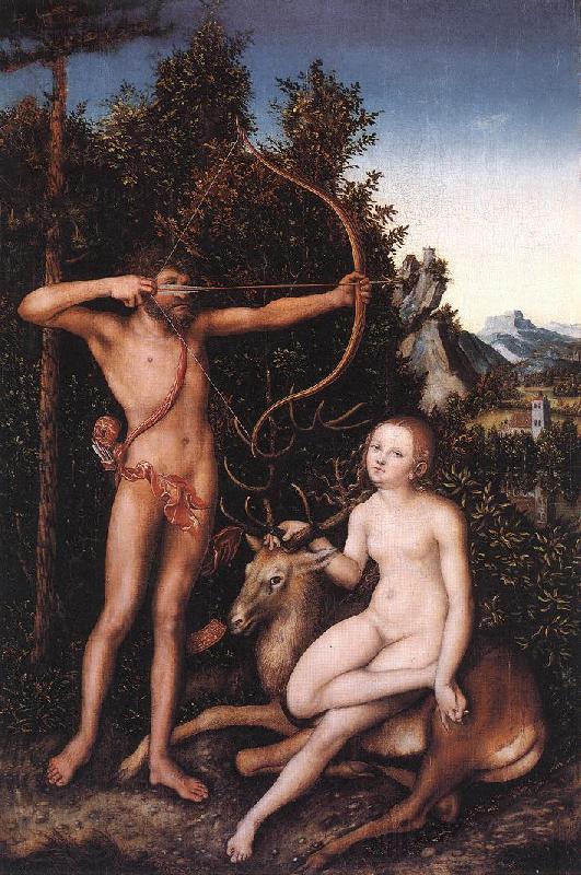 CRANACH, Lucas the Elder Apollo and Diana fdg